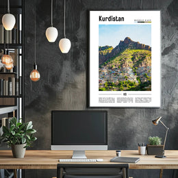 Kurdistan Mountain Landscape Cultural or Heritage Poster PosterGoat