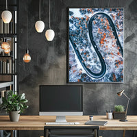 Serpentine Winter Road Poster