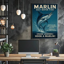 Marlin Adventure Sports Poster PosterGoat