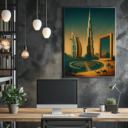 Iconic Landmarks Of Dubai Poster