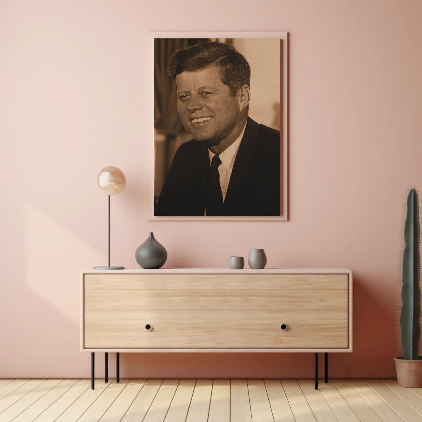 John F. Kennedy 35th President Sepia Photo