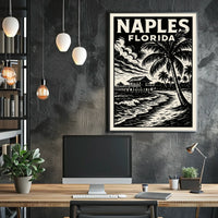 Naples Florida Coastal Charm Poster Wall Art 18x24