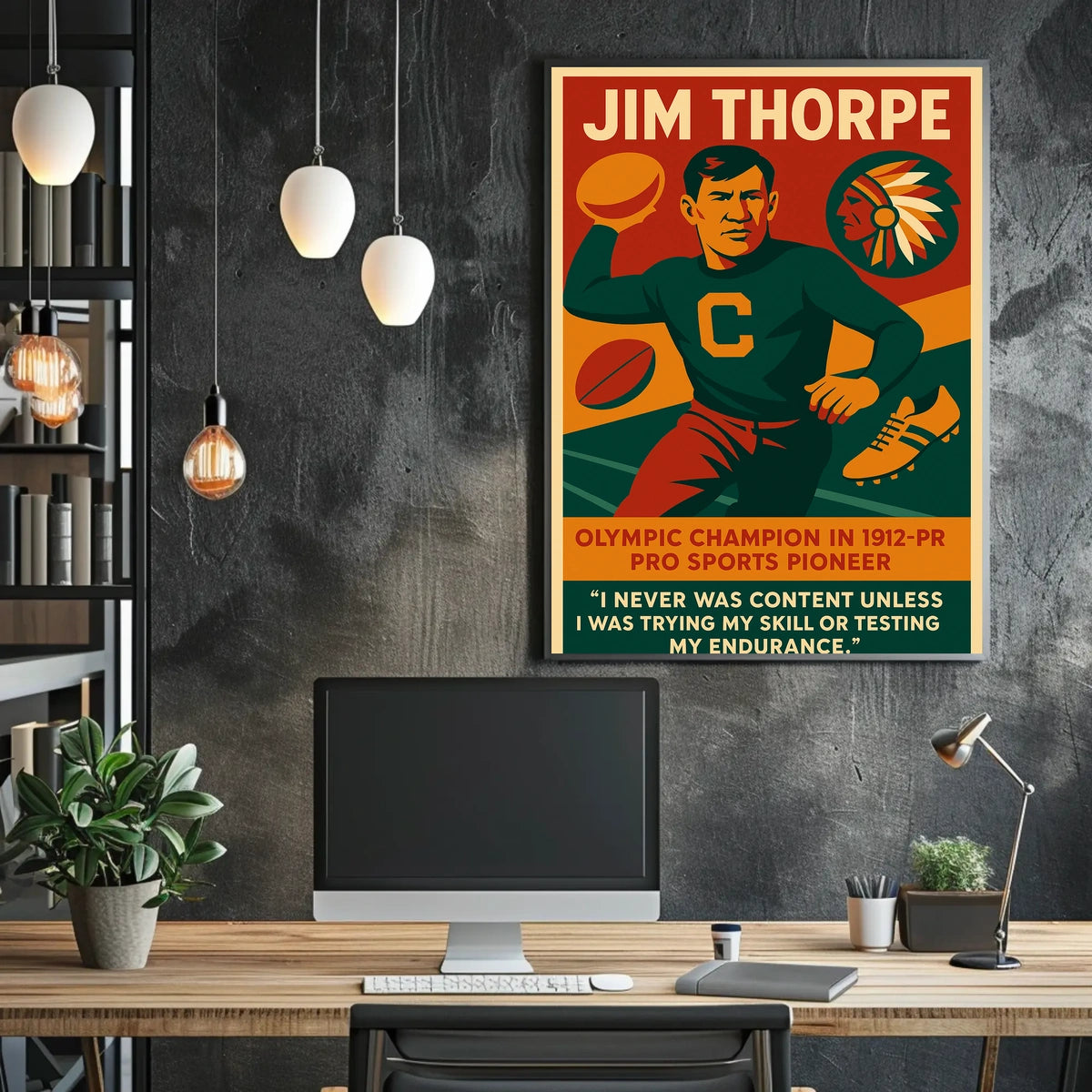 Jim Thorpe Legendary Athlete Poster