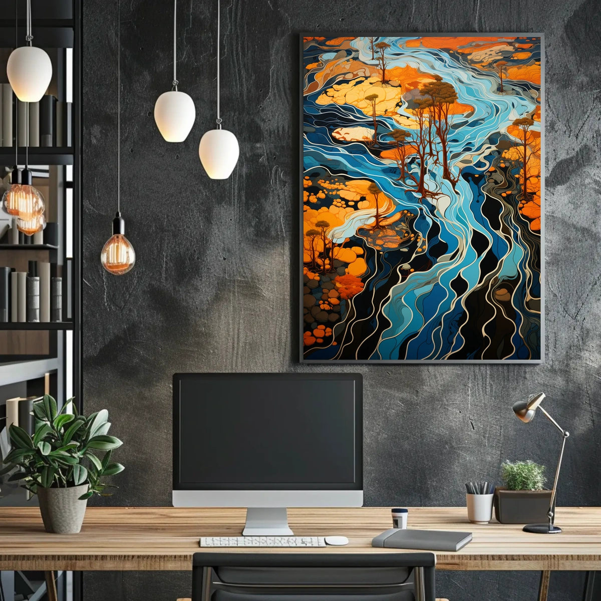Flowing Landscapes Poster