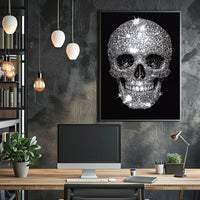 Skull Diamonds Luxurious Striking Poster