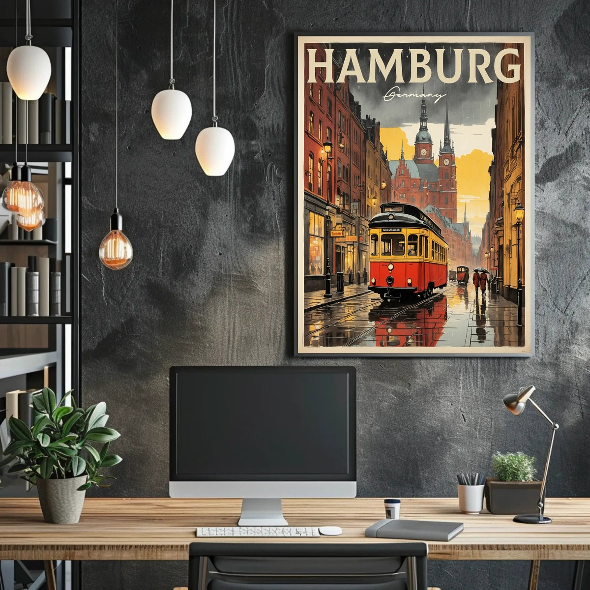 Hamburg Vintage Travel Poster