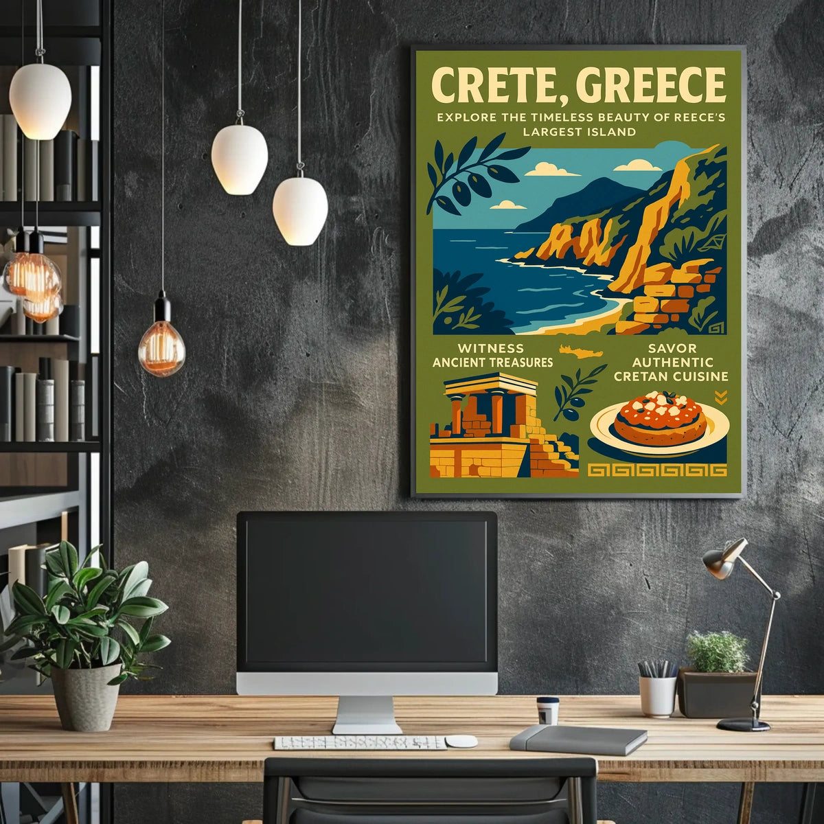 Crete's Timeless Beauty: Vintage Travel Poster