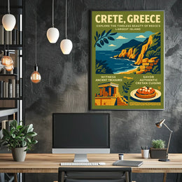 Crete's Timeless Beauty: Vintage Travel Poster