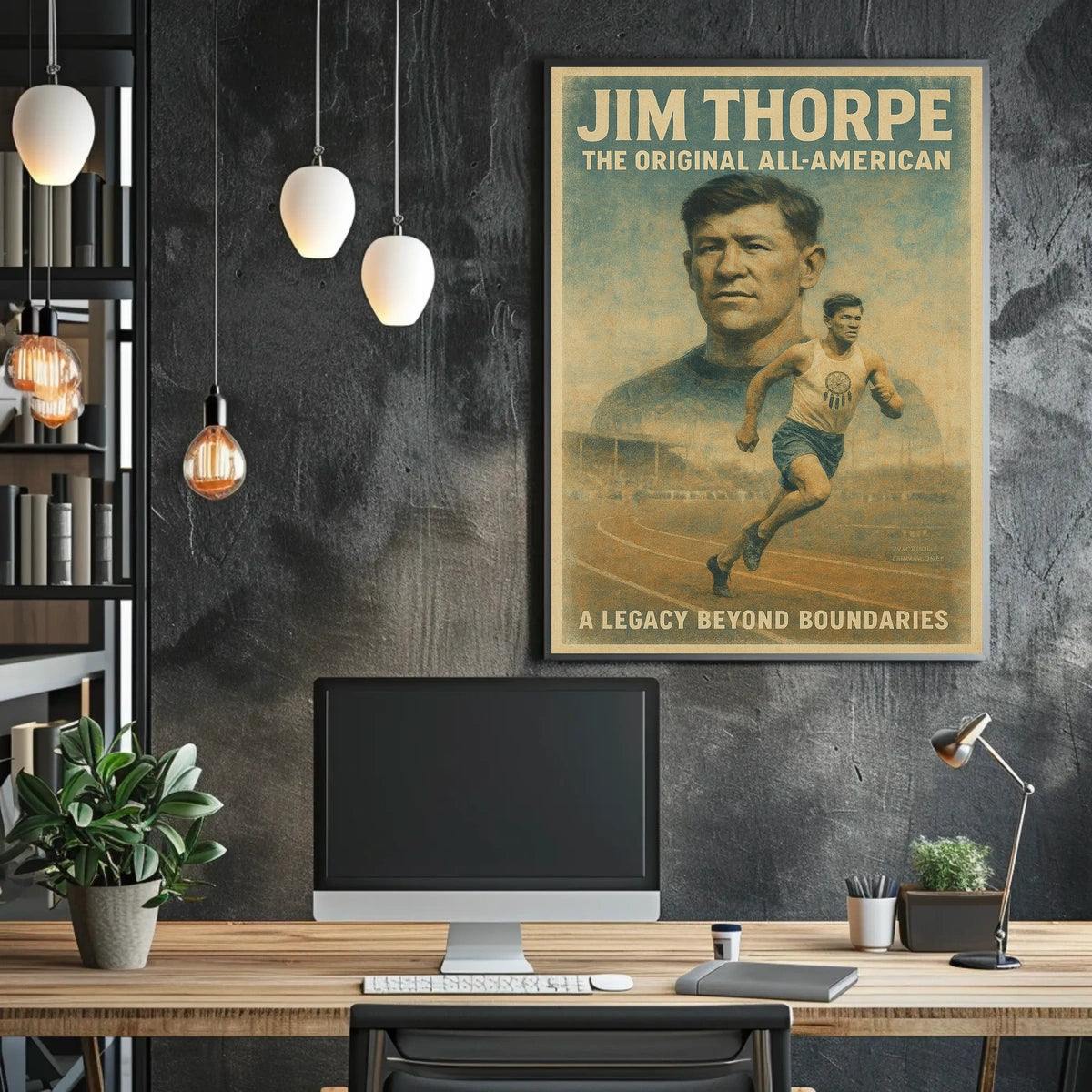 Jim Thorpe Legendary Athlete Poster