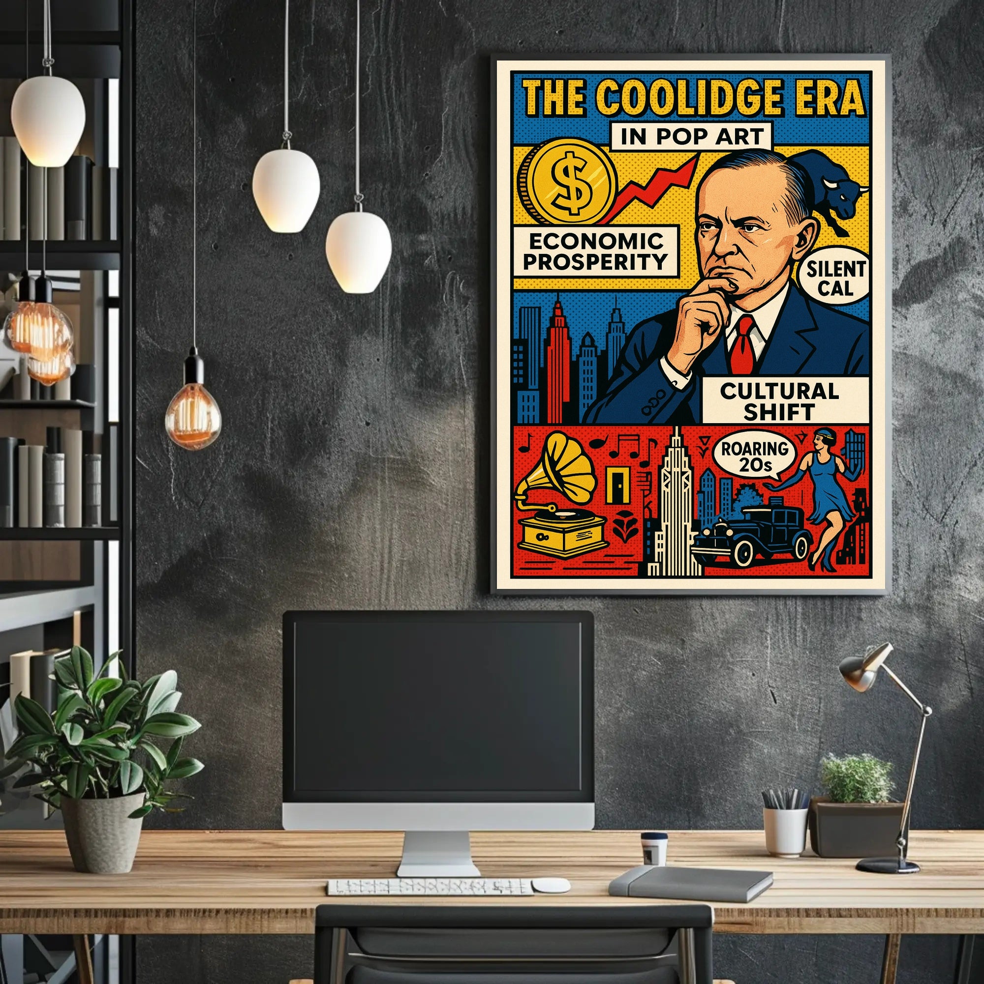 The Coolidge Era in Pop Art Poster PosterGoat