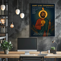 Saint Jude Inspirational Iconography Motivational or Quote Poster