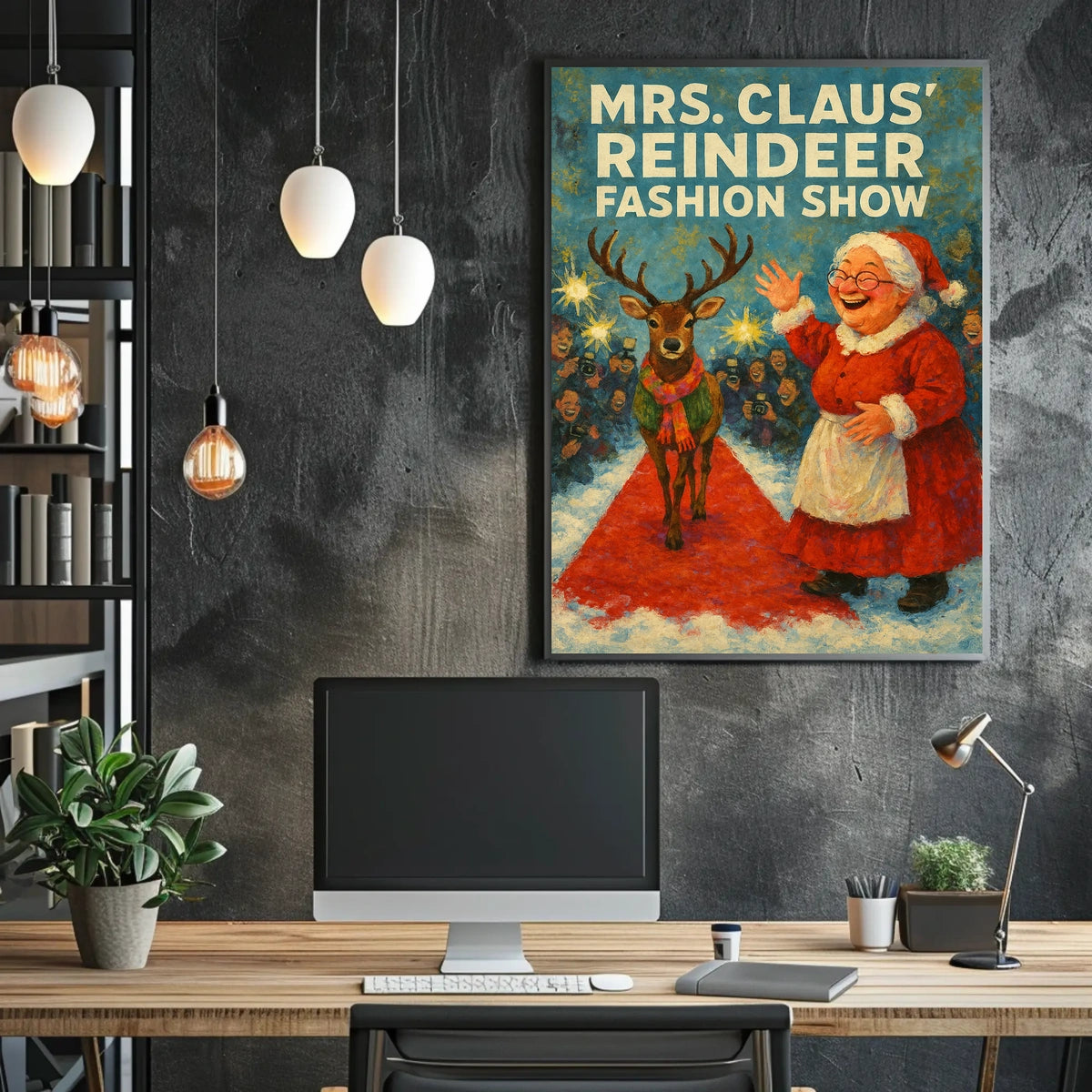 Mrs. Claus Reindeer Fashion Show Poster