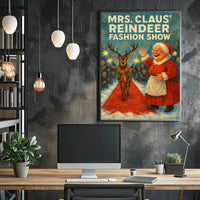 Mrs. Claus Reindeer Fashion Show Poster