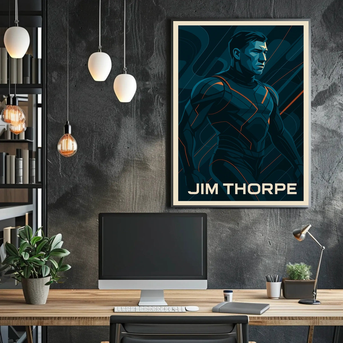 Jim Thorpe Iconic Athlete Poster