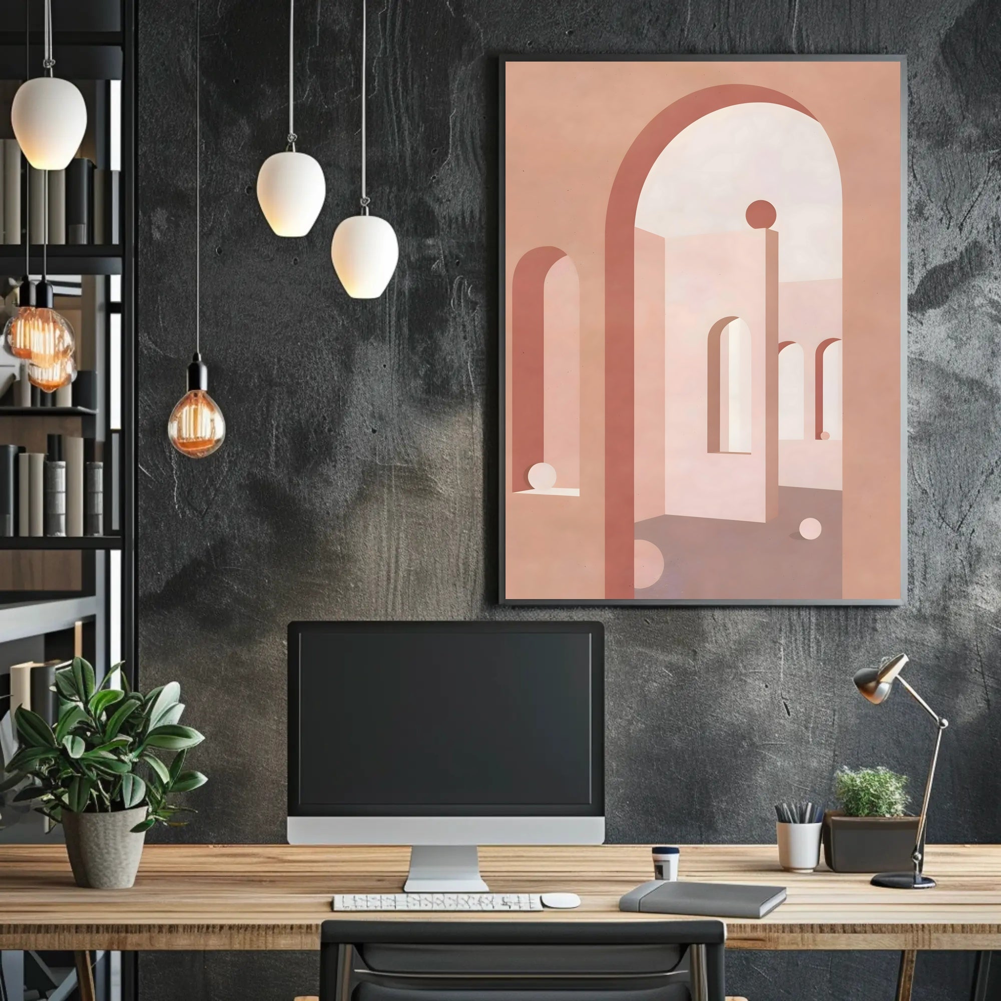 Abstract Architectural Forms Poster
