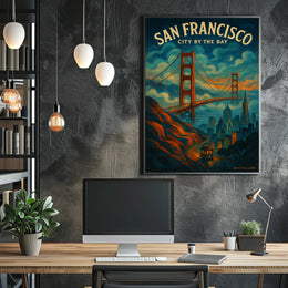 San Francisco Vintage Art Deco Travel Poster