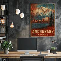 Anchorage Alaska Scenic Wanderlust Photo Realism Poster