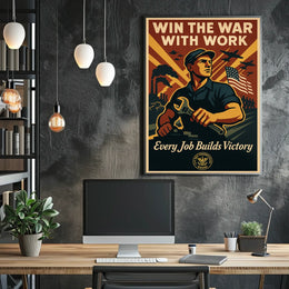 Win The War With Work Poster