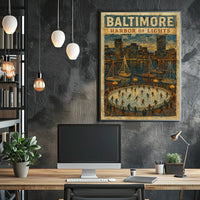 Baltimore Harbor Of Lights Poster