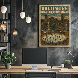 Baltimore Harbor Of Lights Poster
