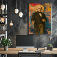 President Van Buren Abstract Iconic Political Art Poster