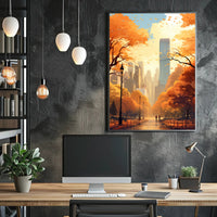 Autumn In The City Poster PosterGoat