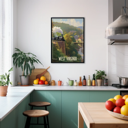 West Virginia United States Vintage Poster