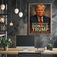 Determined Leadership Expressionism Trump Patriotic Poster