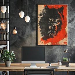 Fierce Wolf Art Poster for Home Decor and Nature Lovers PosterGoat