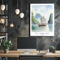 Tranquil Waters of Ha Long Bay Poster PosterGoat