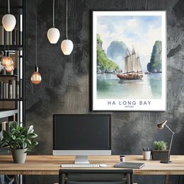 Tranquil Waters of Ha Long Bay Poster PosterGoat