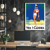 Glamorous Seaside Escape Art Print - Travel Poster PosterGoat
