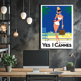Glamorous Seaside Escape Art Print - Travel Poster PosterGoat