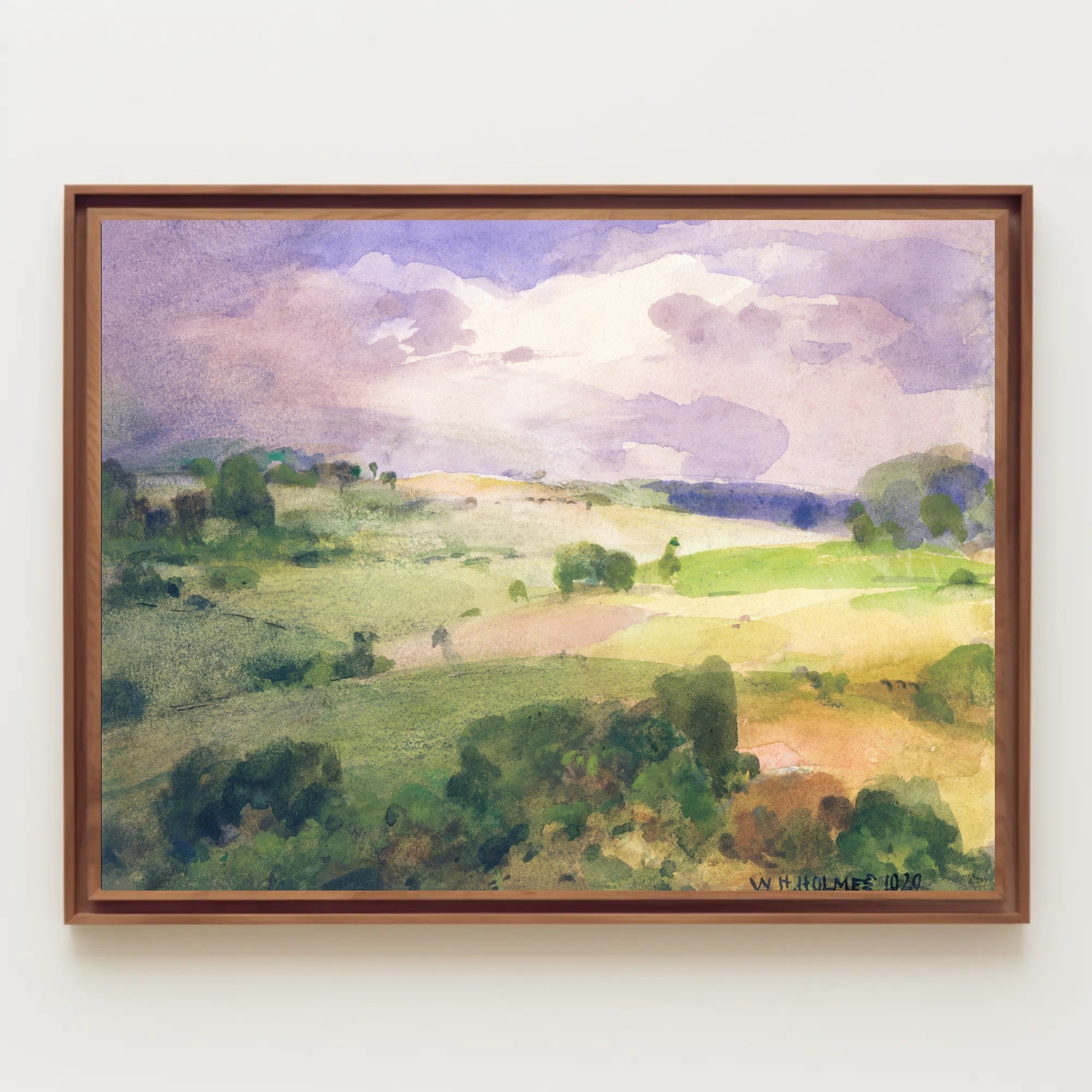 Serene Landscape Watercolor Poster