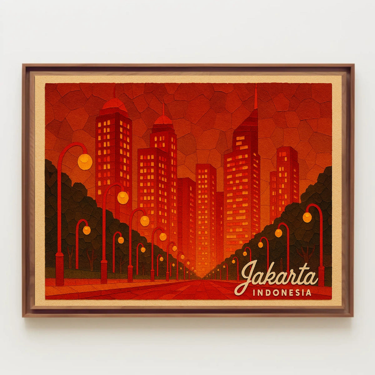 Jakarta, Indonesia Cityscape Poster