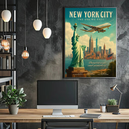 Vintage New York City Travel Poster PosterGoat