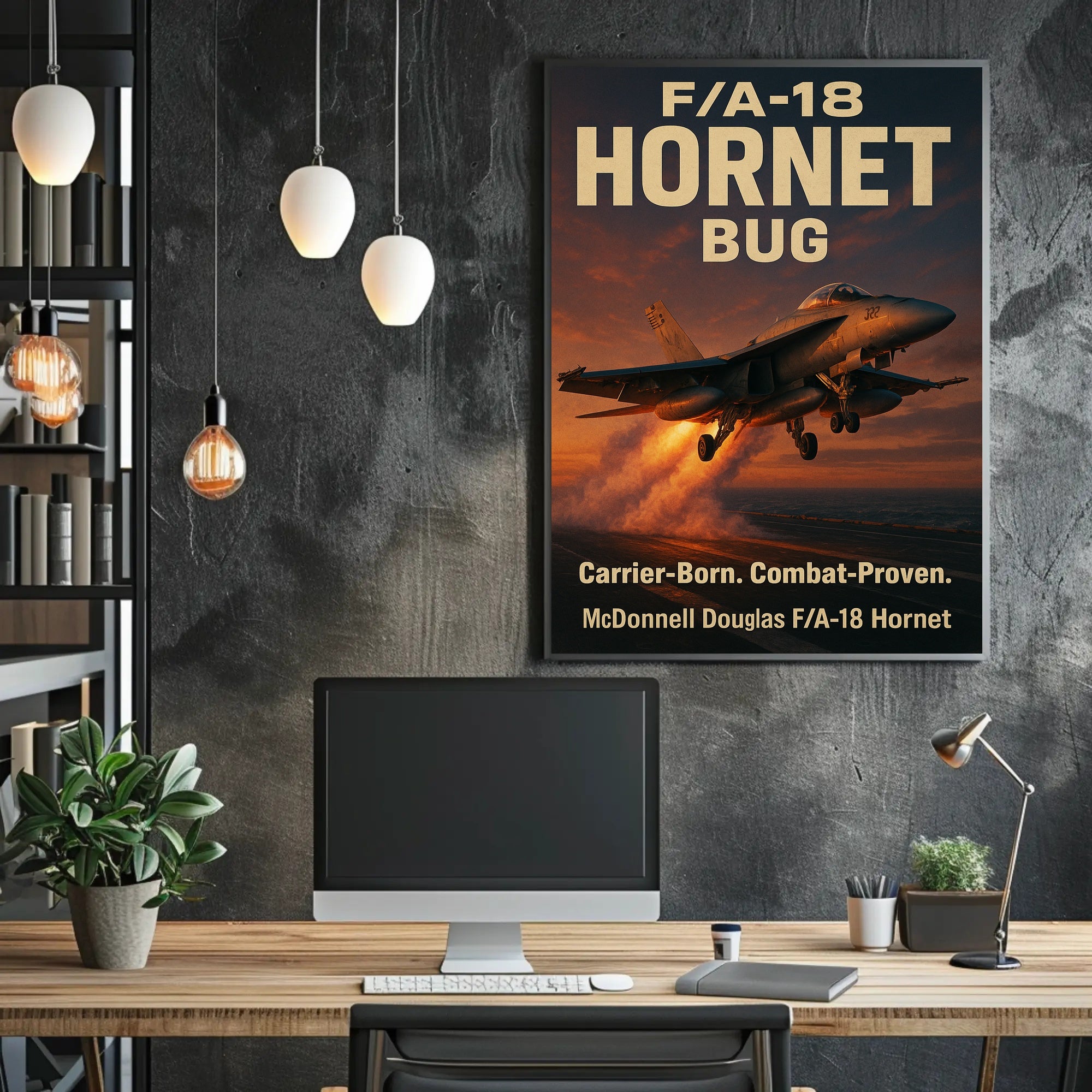 F/A-18 Hornet Takes Flight - Poster