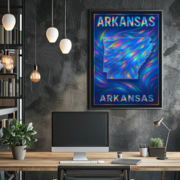 Arkansas In Vibrant Colors Poster