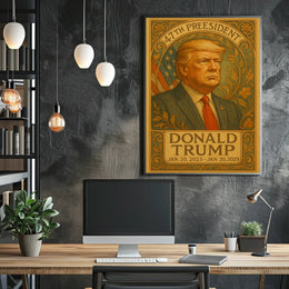 Donald Trump Guardian Liberty Art Nouveau Patriotic Leadership Enthusiast Poster