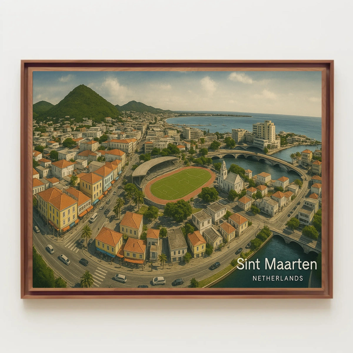 Sint Maarten Aerial View Poster
