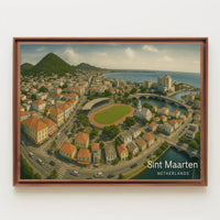 Sint Maarten Aerial View Poster