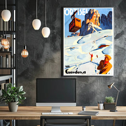 Val Gardena Skiing Adventure Poster PosterGoat