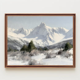 Serene Snowy Peaks Poster