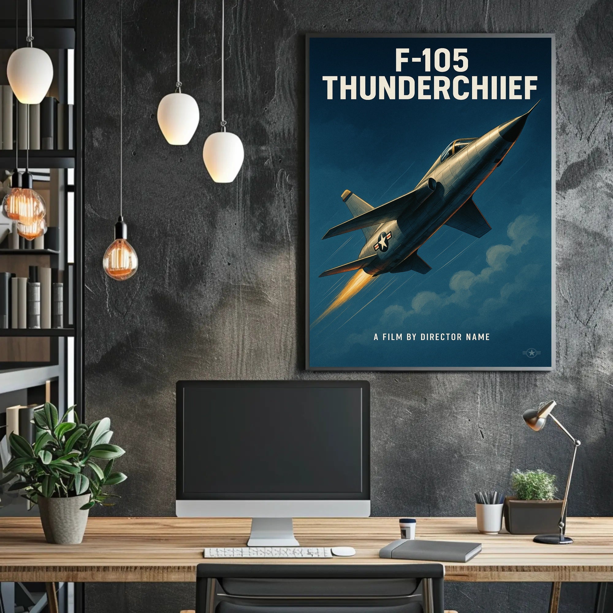 F-105 Thunderchief Vintage Military Aviation Poster PosterGoat