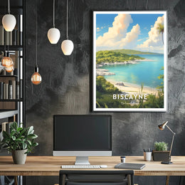 Biscayne National Park Travel Poster Vintage Print