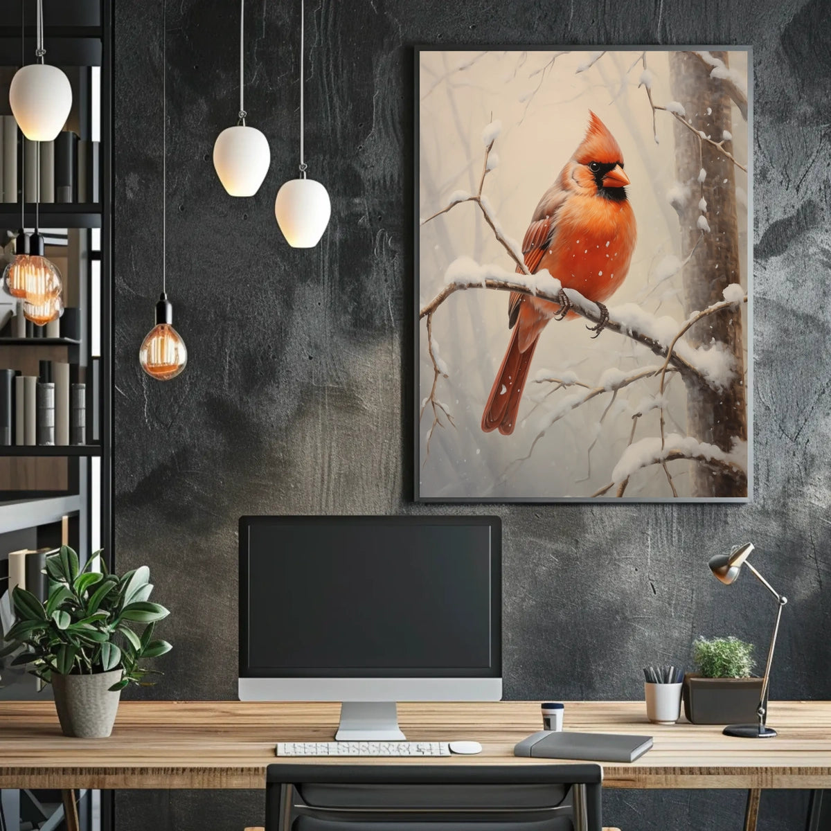 Winter Cardinal Poster