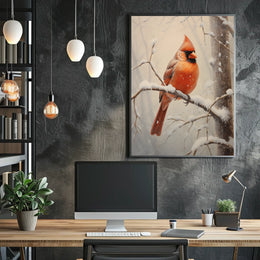 Winter Cardinal Poster