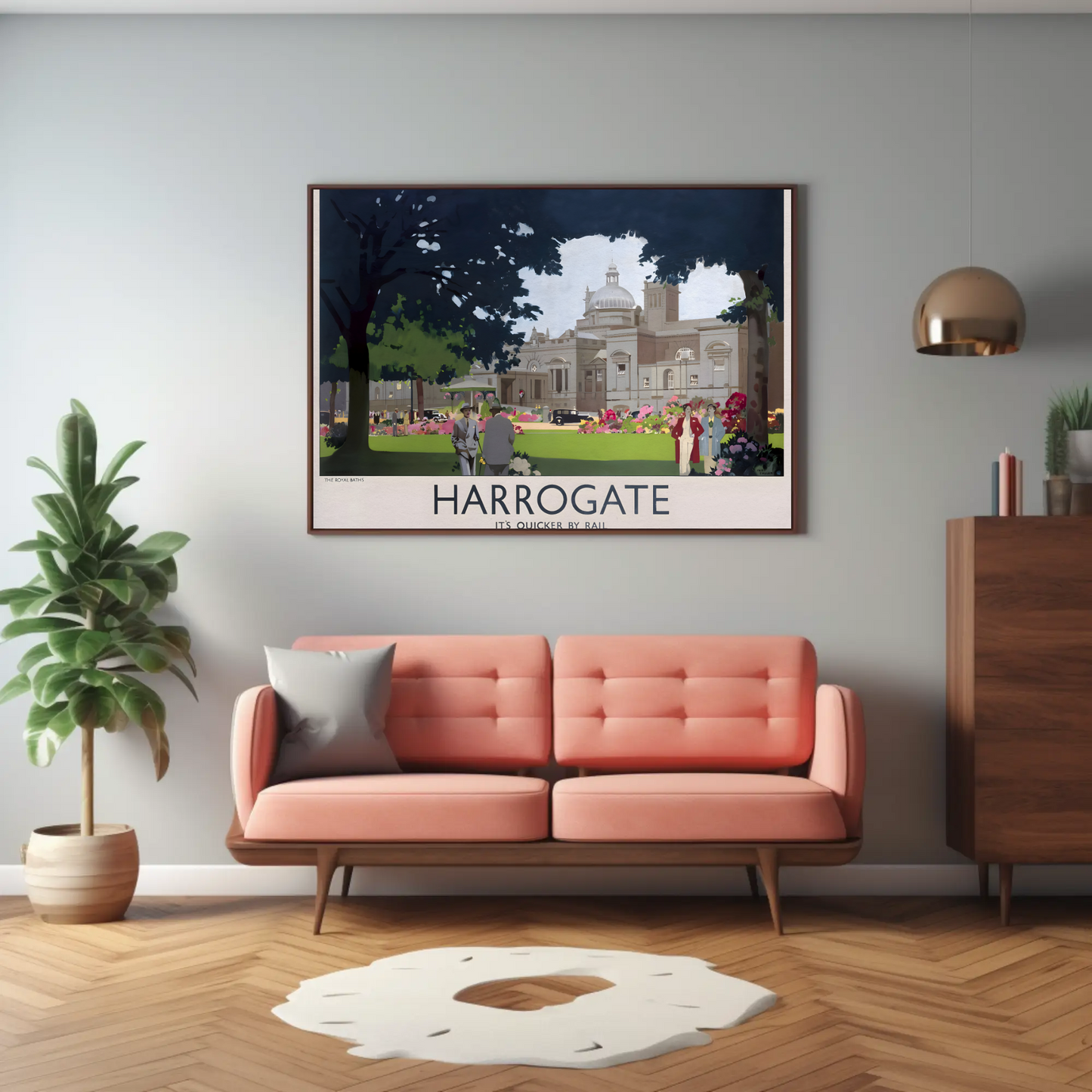 Harrogate - It's Quicker by Rail Poster