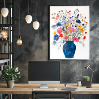 Vibrant Floral Still-Life Illustration Abstract or Artistic Poster PosterGoat