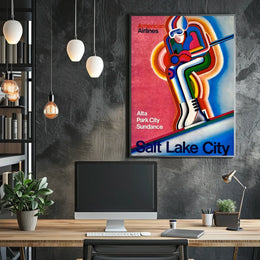 Skiing in Salt Lake City Poster